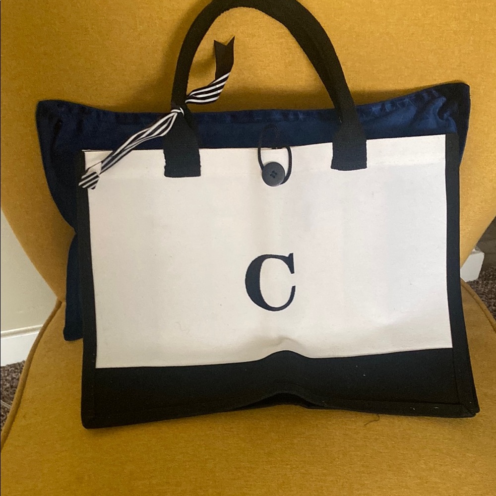 Black and White Canvas Tote Bag